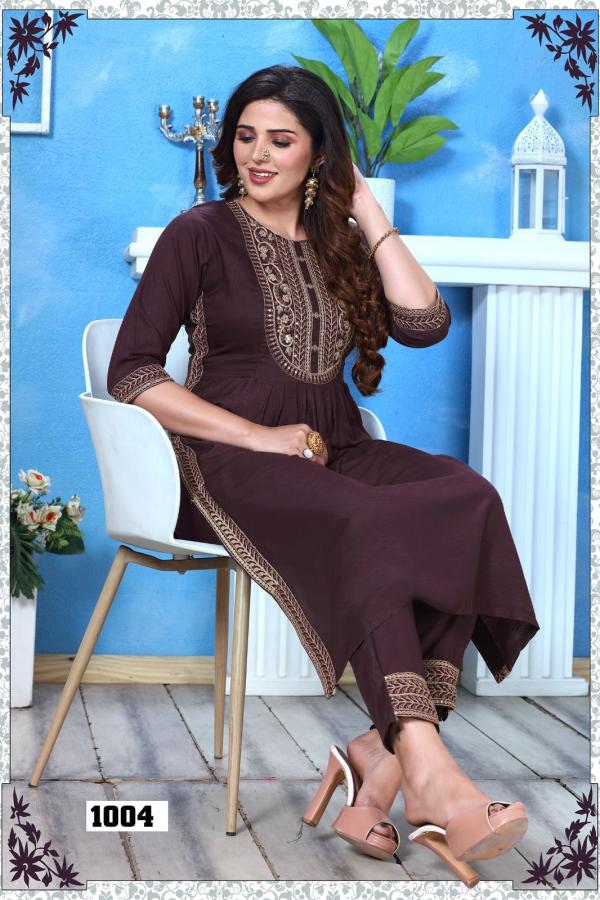 Trendy Samreen Silky Slub Designer Exclusive Kurti collection